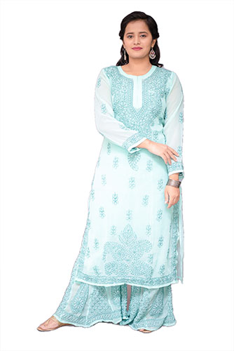 Georgette Kurta- Light Blue- Jazztrends copy