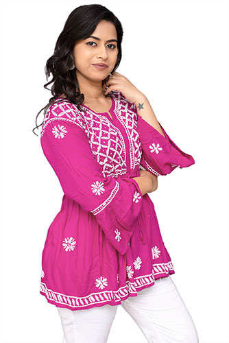 Reyan Chikankari Kurti - Pink - Second - Jazz Trends copy